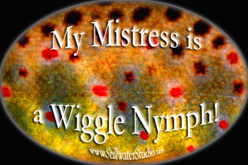 Wiggle Nymph Oval Sticker