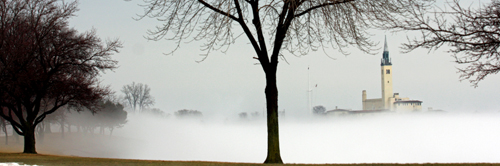 Late December fog along Lakeshore Drive