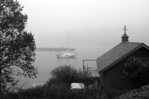 Misty morning in a sleepy village...